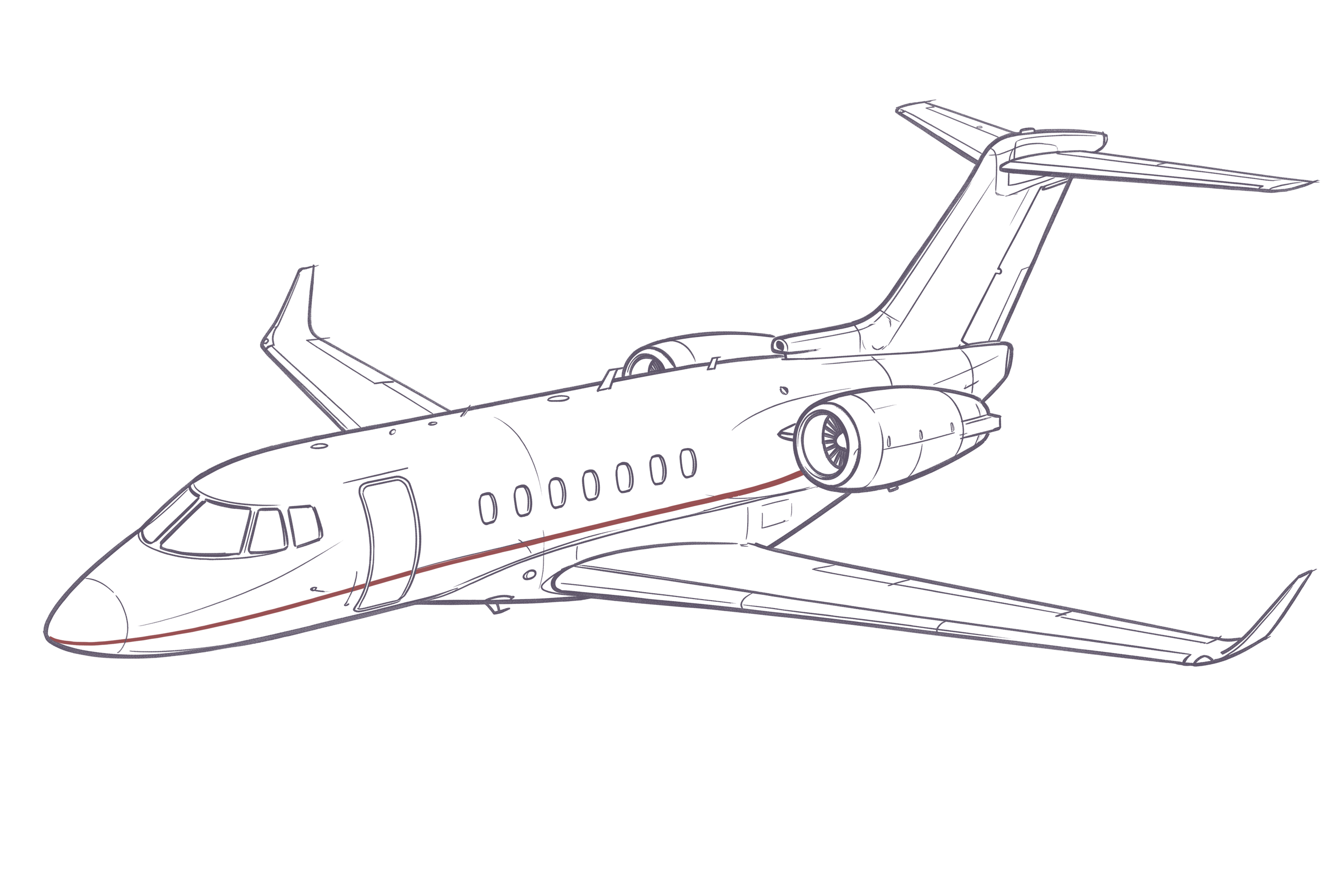 Hawker 4000 line illustration